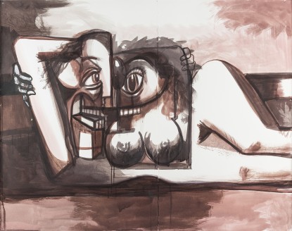 George Condo, Large Reclining Nude, 2013
